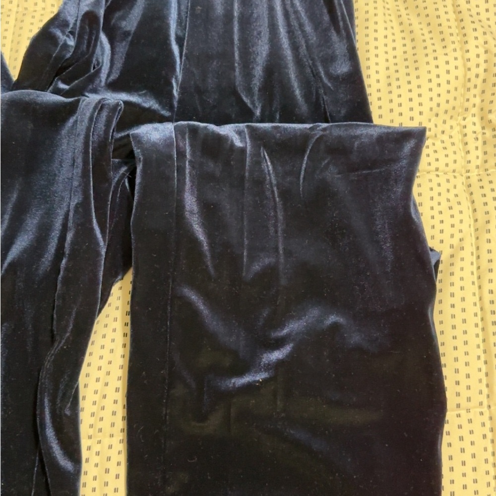 Blue velvet woman jumpsuit